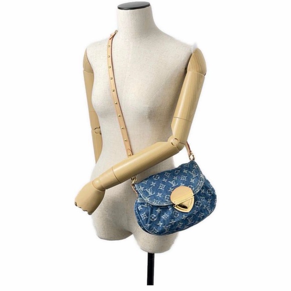Blue LV Monogram Denim Sunset Shoulder/Crossbody Bag, New - Picture 14 of 17